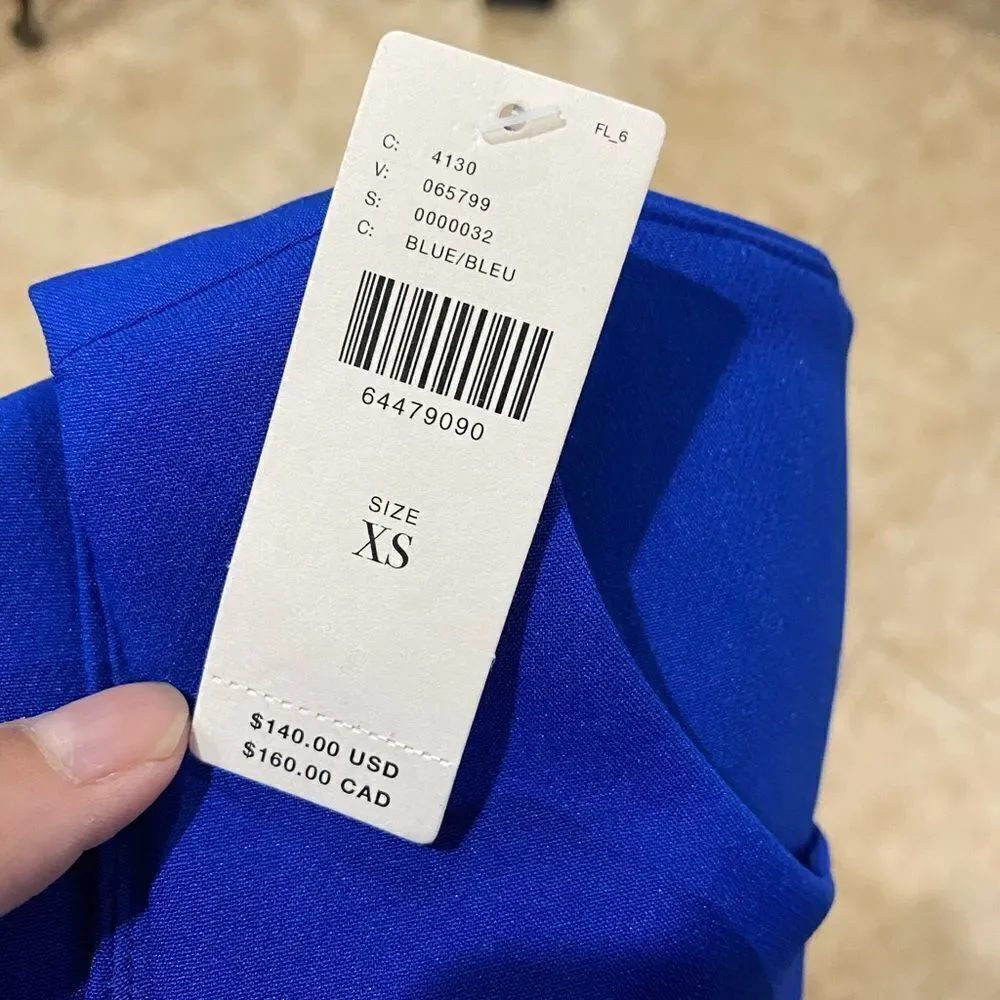 NWT Anthropologie Mare Mare Cut Out Shift Dress Blue Size XS